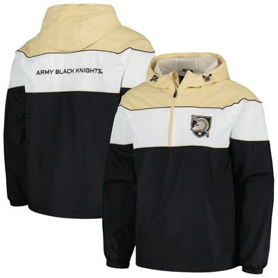 Shop G-iii Sports By Carl Banks Black Army Black Knights Center Line Half-zip Raglan Hoodie Jacket