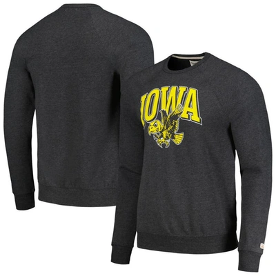 Shop Homefield Heather Charcoal Iowa Hawkeyes Tri-blend Crewneck Pullover Sweatshirt