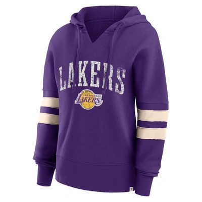 Shop Fanatics Branded Purple Los Angeles Lakers Bold Move Dolman V-neck Pullover Hoodie
