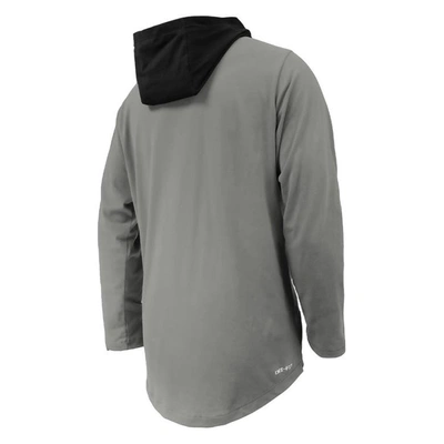 Shop Nike Youth  Gray Texas Longhorns Sideline Performance Long Sleeve Hoodie T-shirt
