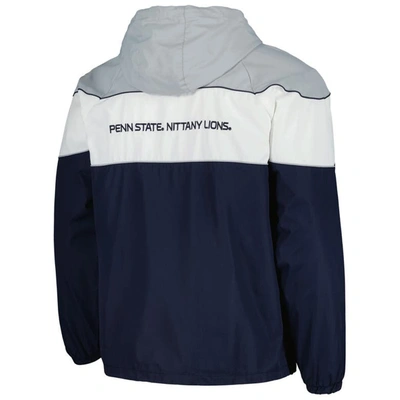 Shop G-iii Sports By Carl Banks Navy Penn State Nittany Lions Center Line Half-zip Raglan Hoodie Jacket