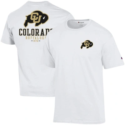 Shop Champion White Colorado Buffaloes Team Stack 2-hit T-shirt