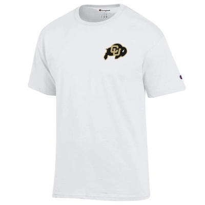 Shop Champion White Colorado Buffaloes Team Stack 2-hit T-shirt