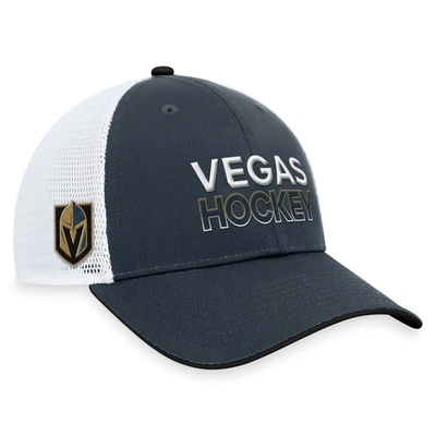 Shop Fanatics Branded Charcoal Vegas Golden Knights Authentic Pro Rink Trucker Adjustable Hat