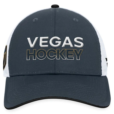 Shop Fanatics Branded Charcoal Vegas Golden Knights Authentic Pro Rink Trucker Adjustable Hat