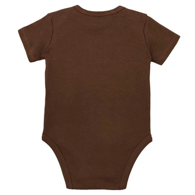 Shop Mitchell & Ness Newborn & Infant  Orange/brown Cleveland Browns Throwback Big Score Bodysuit, Bib & B