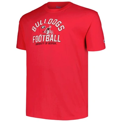 Shop Champion Red Georgia Bulldogs Big & Tall Football Helmet T-shirt