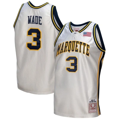 Shop Mitchell & Ness Dwyane Wade White Marquette Golden Eagles College Vault 2002/03 Authentic Jersey