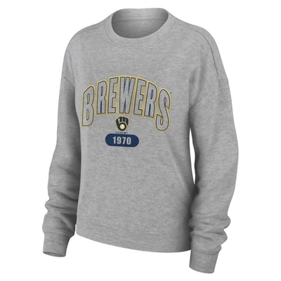 Shop Wear By Erin Andrews Gray Milwaukee Brewers  Knitted Lounge Set