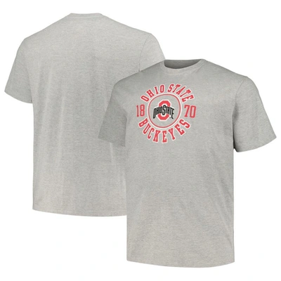 Shop Champion Heather Gray Ohio State Buckeyes Big & Tall Circle Logo T-shirt