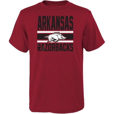 Shop Outerstuff Youth Cardinal/black Arkansas Razorbacks Fan Wave T-shirt Combo Pack