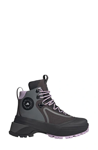 Shop Adidas By Stella Mccartney Terrex Insulated Hiking Boot In Utility Black/purple/grey