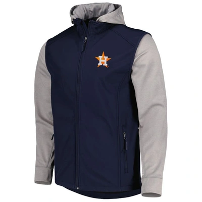 Shop Dunbrooke Navy/heather Gray Houston Astros Alpha Full-zip Jacket