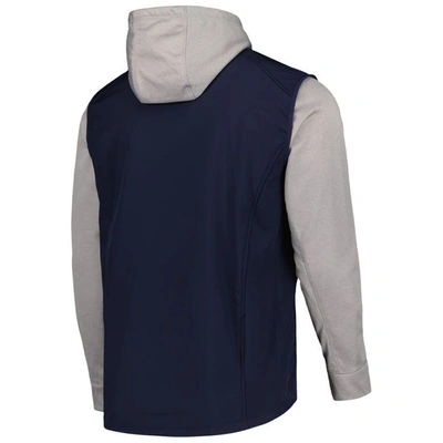 Shop Dunbrooke Navy/heather Gray Houston Astros Alpha Full-zip Jacket