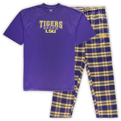 Shop Profile Purple Lsu Tigers Big & Tall 2-pack T-shirt & Flannel Pants Set