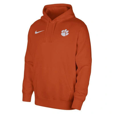 Shop Nike Orange Clemson Tigers Club Pullover Hoodie