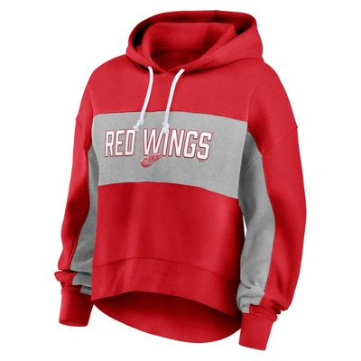 Shop Fanatics Branded Red Detroit Red Wings Filled Stat Sheet Pullover Hoodie