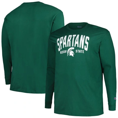 Shop Champion Green Michigan State Spartans Big & Tall Arch Long Sleeve T-shirt