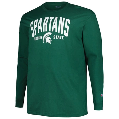 Shop Champion Green Michigan State Spartans Big & Tall Arch Long Sleeve T-shirt