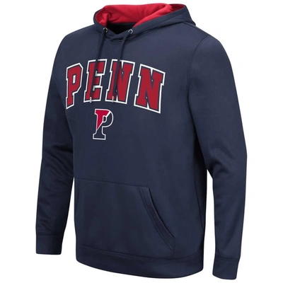 Shop Colosseum Navy Pennsylvania Quakers Resistance Pullover Hoodie