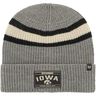 Shop 47 ' Charcoal Iowa Hawkeyes Penobscot Cuffed Knit Hat