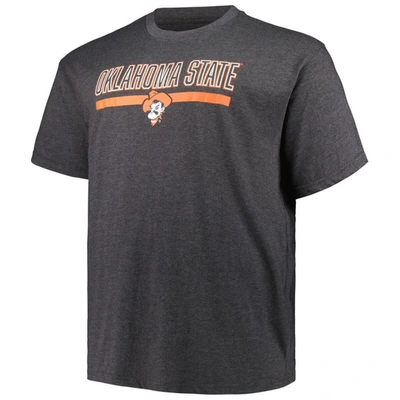 Shop Profile Heather Charcoal Oklahoma State Cowboys Big & Tall Team T-shirt