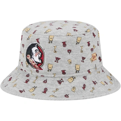 Shop New Era Toddler   Heather Gray Florida State Seminoles Critter Bucket Hat