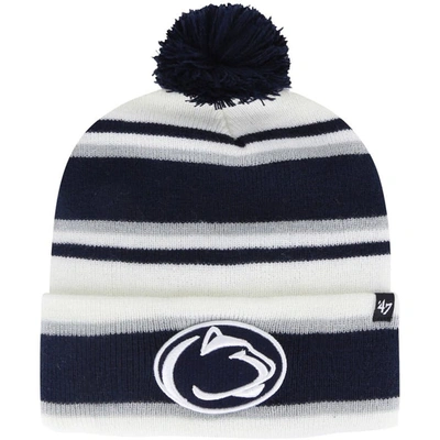 Shop 47 Youth '  White Penn State Nittany Lions Stripling Cuffed Knit Hat With Pom