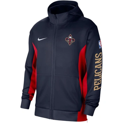 Shop Nike Navy New Orleans Pelicans 2023/24 Authentic Showtime Full-zip Hoodie
