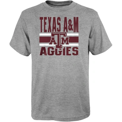 Shop Outerstuff Preschool Maroon/heather Gray Texas A&m Aggies Fan Wave Short & Long Sleeve T-shirt Combo Pack