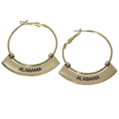 Shop Shelby & Grace Alabama Crimson Tide Weller Gold Hoop Earrings