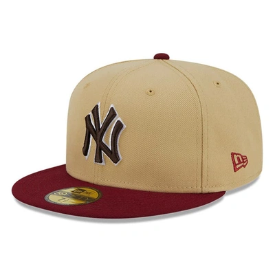 Shop New Era Vegas Gold/cardinal New York Yankees 59fifty Fitted Hat