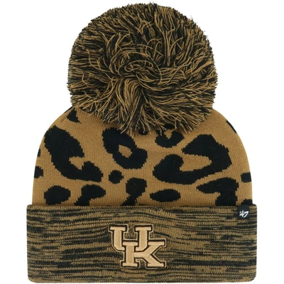 Shop 47 '  Brown Kentucky Wildcats Rosette Cuffed Knit Hat With Pom