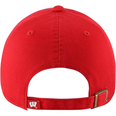 Shop 47 ' Red Wisconsin Badgers Sidney Clean Up Adjustable Hat
