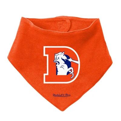 Shop Mitchell & Ness Newborn & Infant  Orange/royal Denver Broncos Throwback Big Score Bodysuit, Bib & Boo