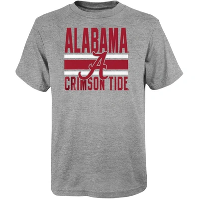 Shop Outerstuff Preschool Crimson/heather Gray Alabama Crimson Tide Fan Wave Short & Long Sleeve T-shirt Combo Pack