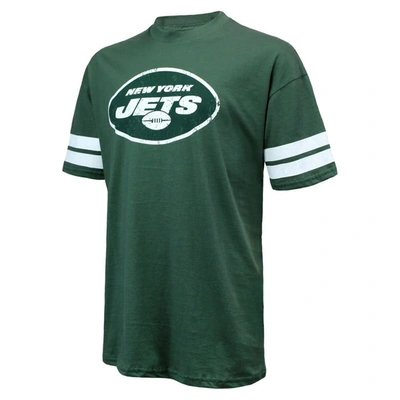Majestic Men's  Threads Aaron Rodgers Green Distressed New York Jets Name And Number Oversize Fit T-s In Green