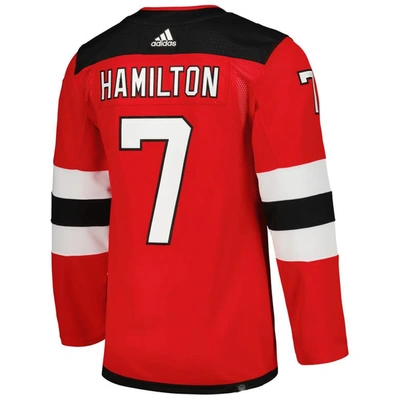 Shop Adidas Originals Adidas Dougie Hamilton Red New Jersey Devils Home Primegreen Authentic Player Jersey