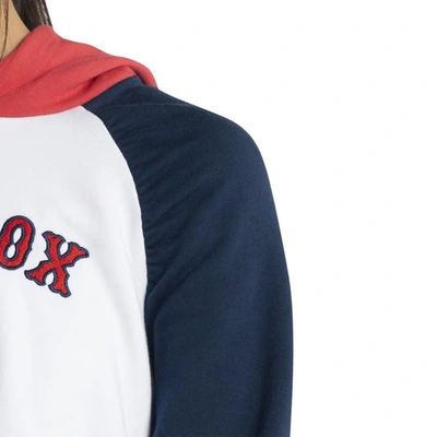 Shop Lusso White Boston Red Sox Marlowe Tri-blend Raglan Pullover Hoodie