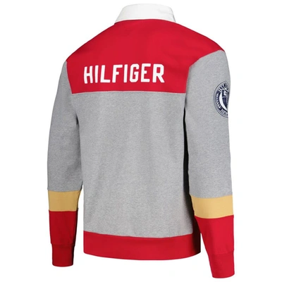 Shop Tommy Hilfiger Scarlet San Francisco 49ers Connor Oversized Rugby Long Sleeve Polo