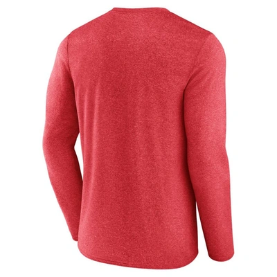 Shop Fanatics Branded Heather Red Atlanta Hawks Three-point Play T-shirt