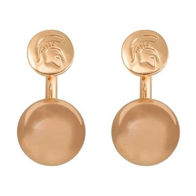 Shop Shelby & Grace Michigan State Spartans Sasha Earrings In Gold