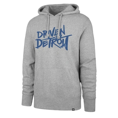 Shop 47 ' Gray Detroit Lions Driven By Detroit Pullover Hoodie In Heather Gray