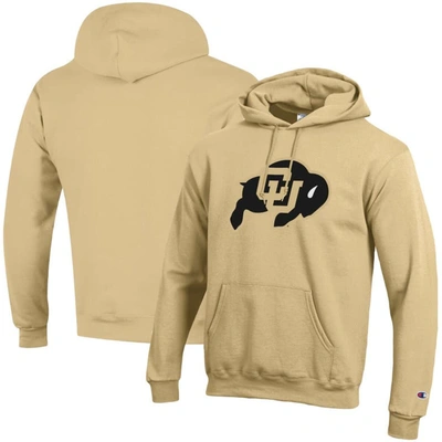 Shop Champion Gold Colorado Buffaloes Primary Logo Powerblend Pullover Hoodie