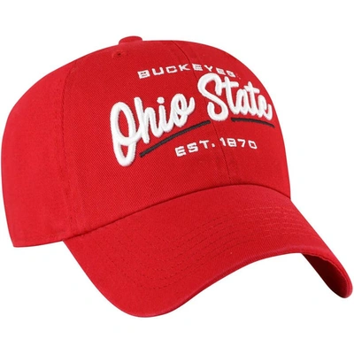 Shop 47 ' Scarlet Ohio State Buckeyes Sidney Clean Up Adjustable Hat