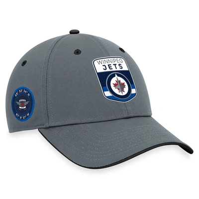 Shop Fanatics Branded  Gray Winnipeg Jets Authentic Pro Home Ice Flex Hat