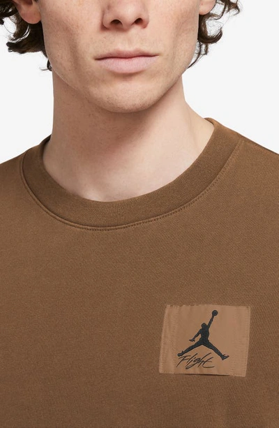 Shop Jordan Flight Essentials Oversize Cotton T-shirt In Light British Tan