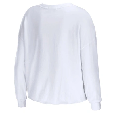 Shop Wear By Erin Andrews White Los Angeles Lakers Cropped Long Sleeve T-shirt