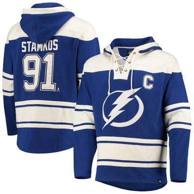 Shop 47 ' Steven Stamkos Blue Tampa Bay Lightning Player Name & Number Lacer Pullover Hoodie
