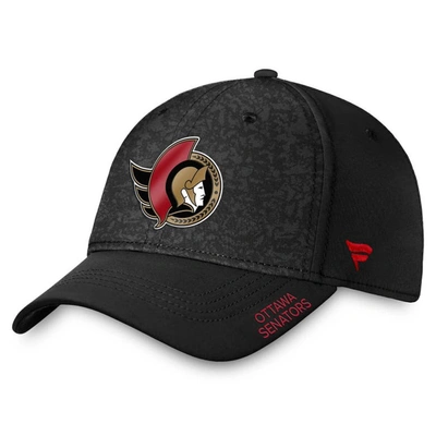 Shop Fanatics Branded  Black Ottawa Senators Authentic Pro Rink Flex Hat